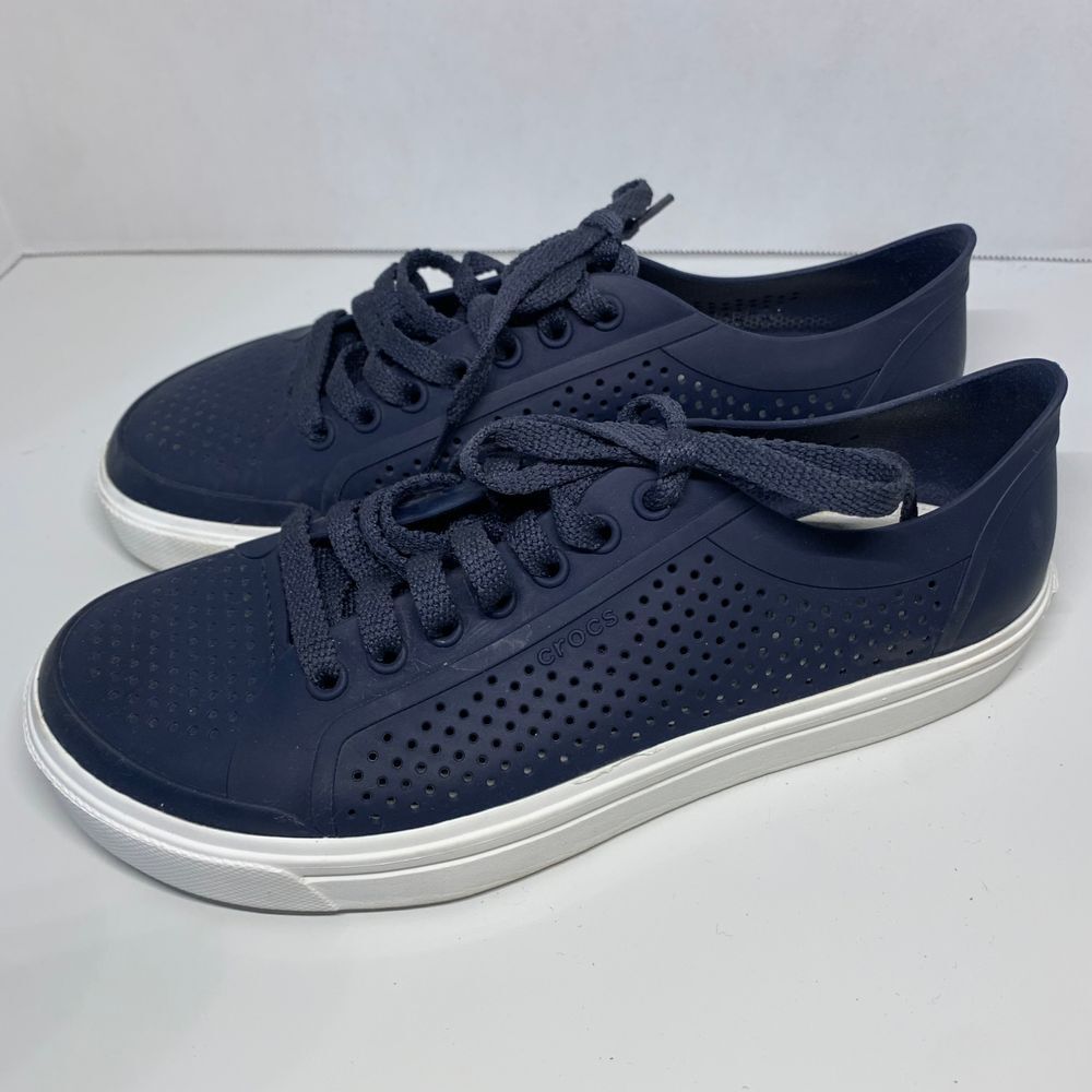 Crocs Navy Citilane Roka Court Lace Comfort Shoes/Sneakers Women 9 - Picture 3 of 8